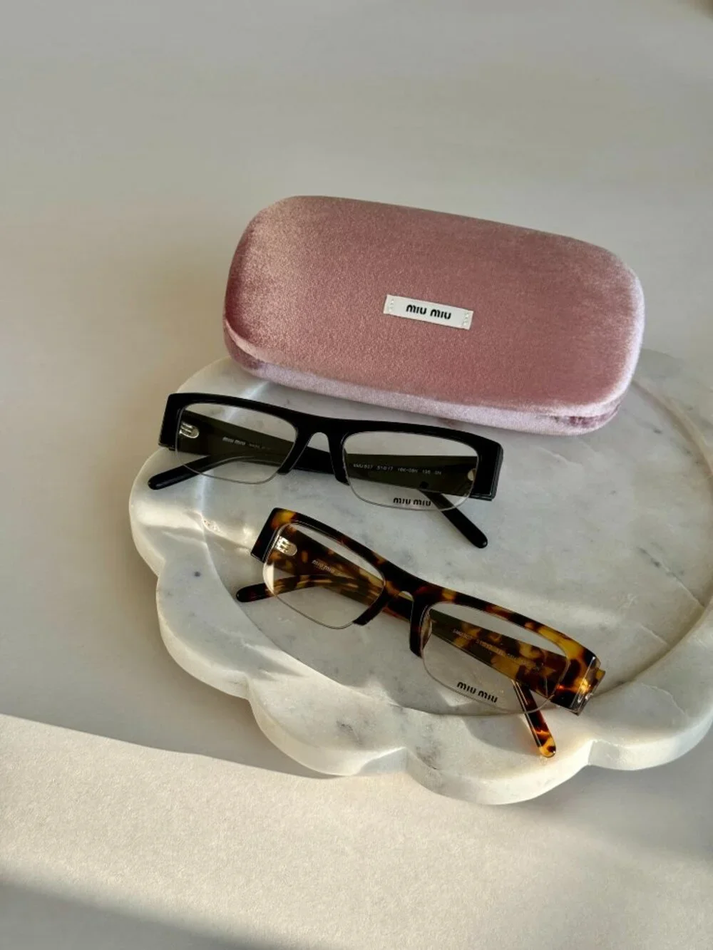 Miu Miu Women Eyeglasses Black Rectangle MUB07S 16K08N NEW AUTHENTIC